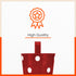 RUI Hanging Metal Pot Holders / Planters for Home / Balcony / Garden | Red - Set of 5